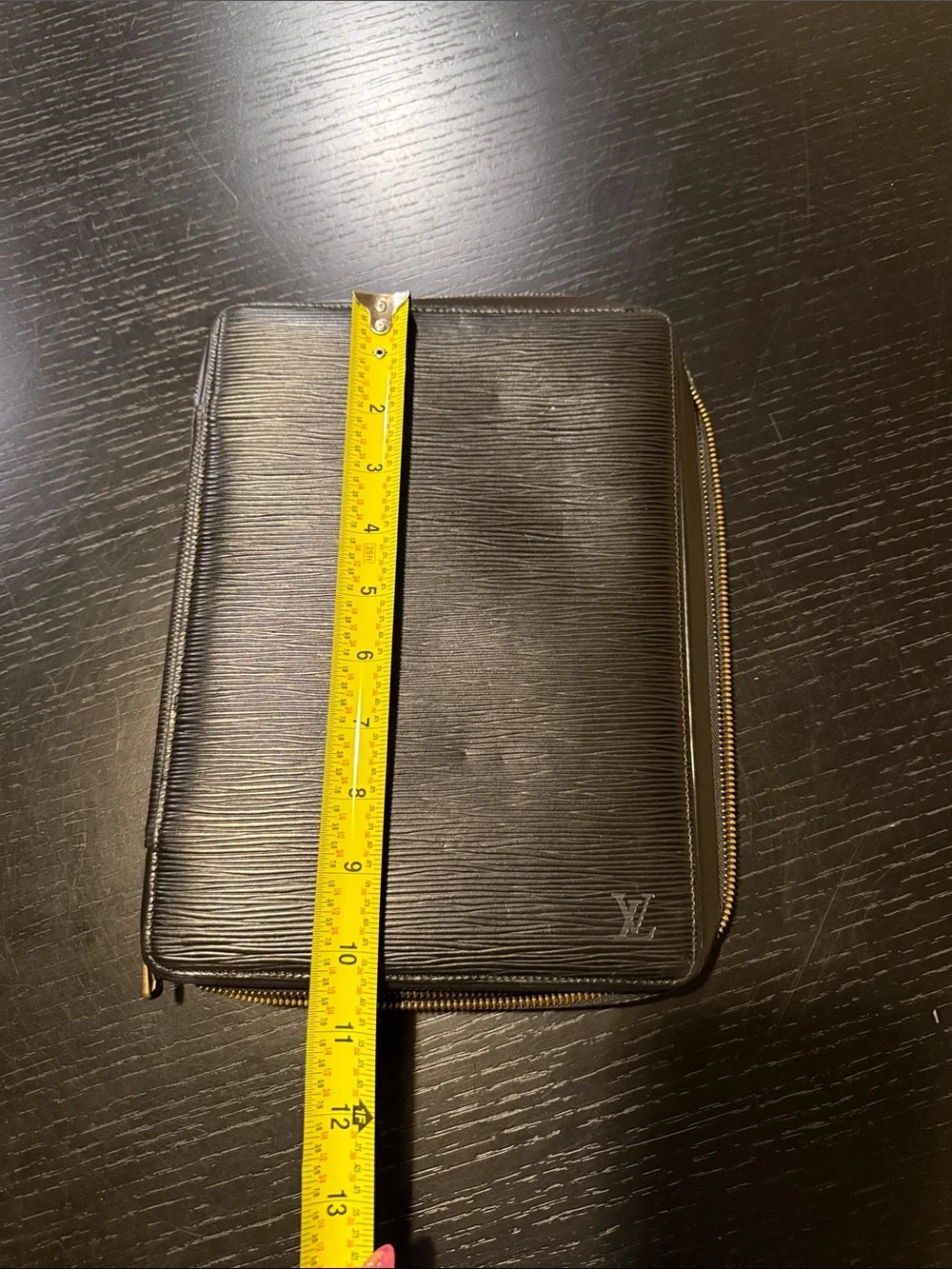 Louis Vuitton Black Epi Leather Zip Portfolio